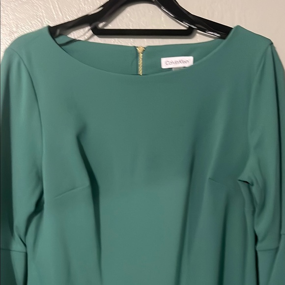 Calvin Klein | Dresses | Calvin Klein Green Sheath Long Sleeve Dress |  Poshmark